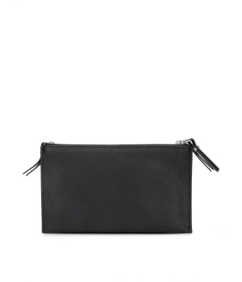 Компактная кожаная сумка GIANNI CHIARINI LUCILLE 11810 на три отделения черная