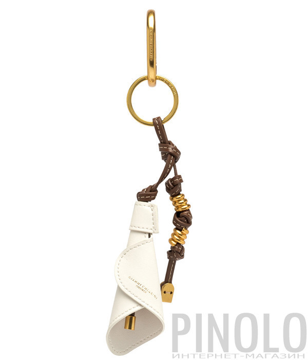 Брелок на сумку или рюкзак GIANNI CHIARINI CHARM DESERT CALLA 03 в виде цветка белый