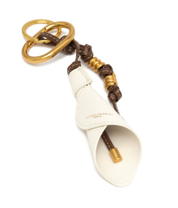 Брелок на сумку или рюкзак GIANNI CHIARINI CHARM DESERT CALLA 03 в виде цветка белый