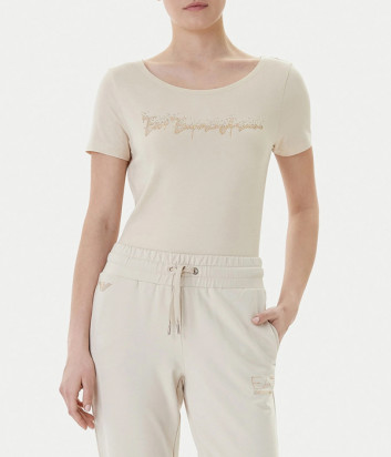 Футболка з логотипом EA7 Emporio Armani 7W000978 AF10373 бежева