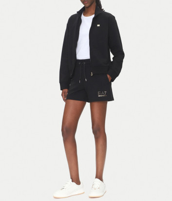 Шорты EA7 Emporio Armani 7W000269 AF12482 из эластичной вискозной смеси черные