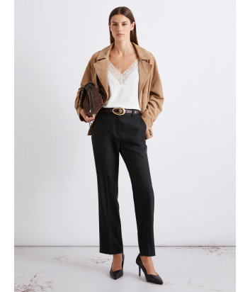 Топ из смесовой шелковой ткани MARELLA MLLSPADINO белый