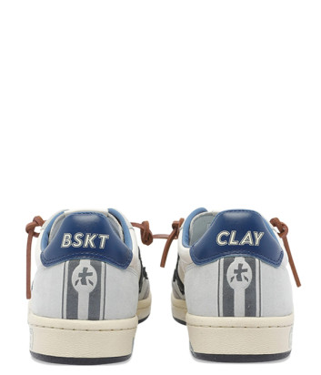 Мужские кроссовки PREMIATA BSKT CLAY 7617 серо-белые