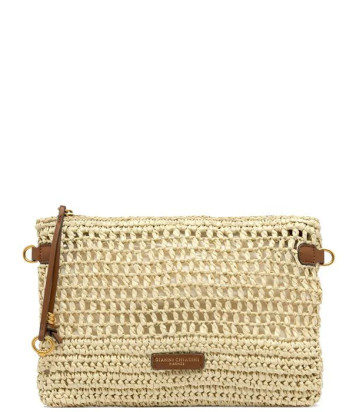 Літня сумка-клатч із в'язаної соломи GIANNI CHIARINI NEFELI 11950 бежева