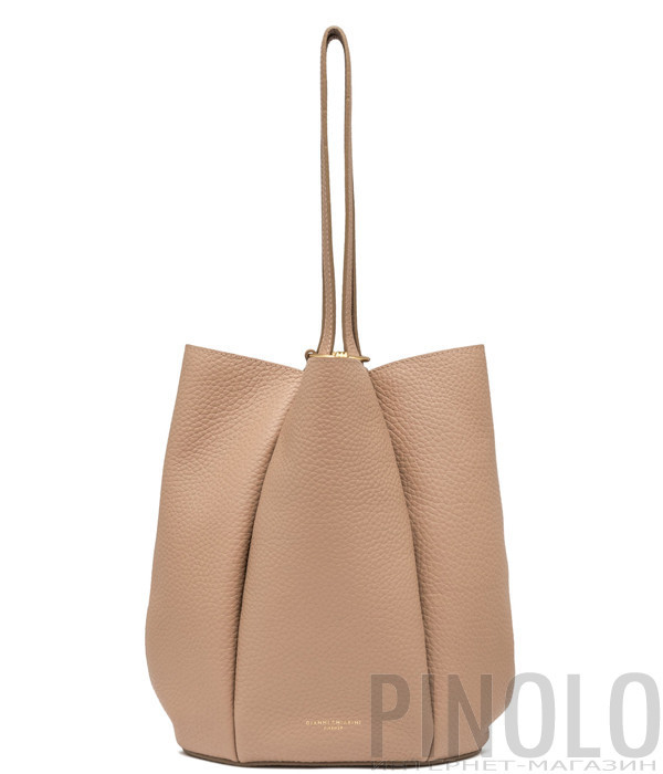 Шкіряна сумка GIANNI CHIARINI Lily 12001 має силует у формі квітки бежева