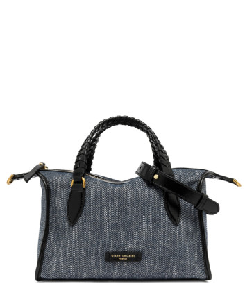 Сумка GIANNI CHIARINI Roxy 12275 в комбінації шкіри та тканини з ефектом деніму
