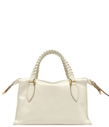 Сумка из вощеной кожи GIANNI CHIARINI Roxy 11915 с эффектом трещин молочная
