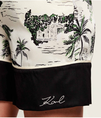 Летний костюм KARL LAGERFELD B2W11016-B2W10027 из тонкой вискозы с принтом
