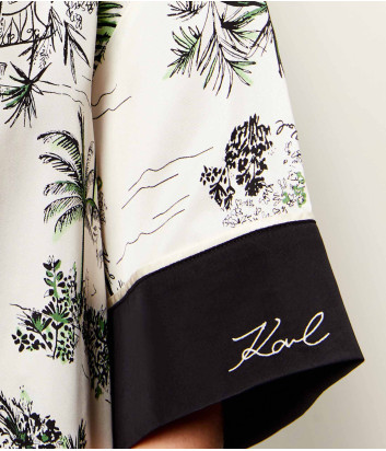Летний костюм KARL LAGERFELD B2W11016-B2W10027 из тонкой вискозы с принтом