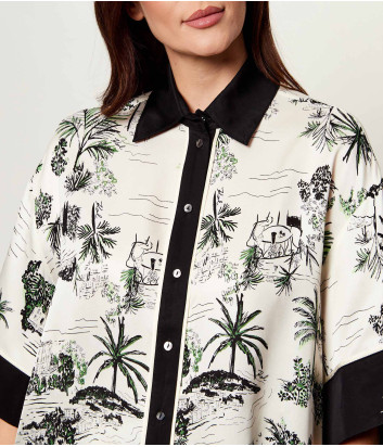 Летний костюм KARL LAGERFELD B2W11016-B2W10027 из тонкой вискозы с принтом