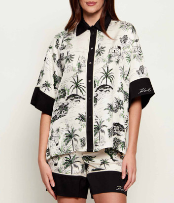 Летний костюм KARL LAGERFELD B2W11016-B2W10027 из тонкой вискозы с принтом