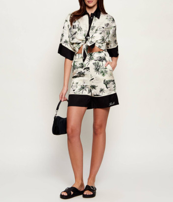 Летний костюм KARL LAGERFELD B2W11016-B2W10027 из тонкой вискозы с принтом