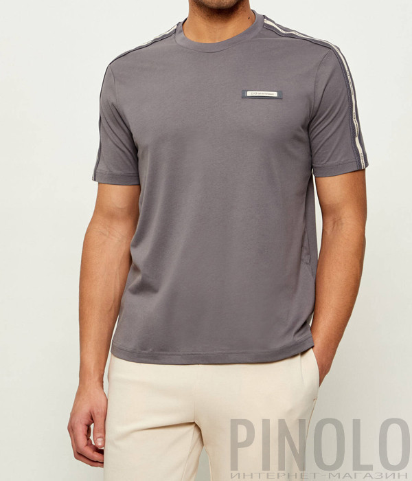 Футболка з тонкого трикотажу EA7 Emporio Armani 7M001476 AF10375 сіра
