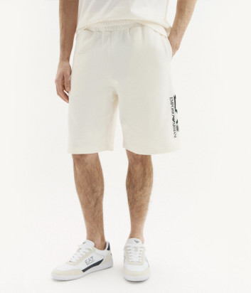 Спортивные шорты EA7 Emporio Armani 7M001329 AF17787 из дышащего хлопка молочные