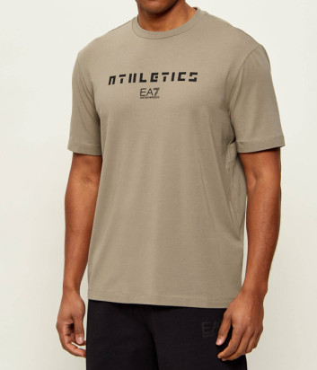 Мужская футболка EA7 Emporio Armani 7M002280 AF20821 с принтом бежевая