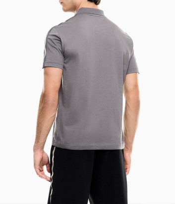 Мужская рубашка-поло EA7 Emporio Armani 7M001477 AF10375 из легкого хлопка серая