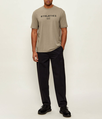 Мужская футболка EA7 Emporio Armani 7M002280 AF20821 с принтом бежевая