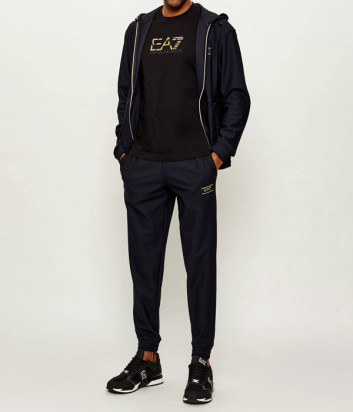 Футболка с крупным лого EA7 Emporio Armani 7M001562 AF17789 черная