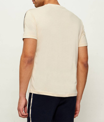Футболка из тонкого трикотажа EA7 Emporio Armani 7M001476 AF10375 бежевая