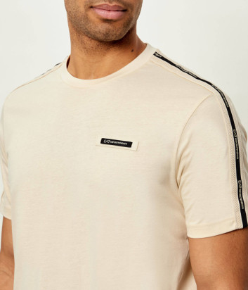 Футболка из тонкого трикотажа EA7 Emporio Armani 7M001476 AF10375 бежевая