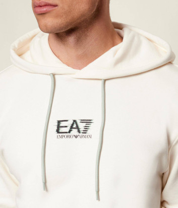 Мужская толстовка из хлопка EA7 Emporio Armani 7M001328 AF17787 молочная