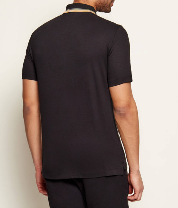 Рубашка-поло из мягкого трикотажа EA7 Emporio Armani 7M001333 AF13739 черная