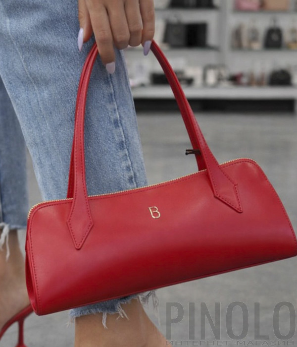 Сумка в гладкой коже TOSCA BLU Hollywood TS2638B85 минималистичный дизайн красная