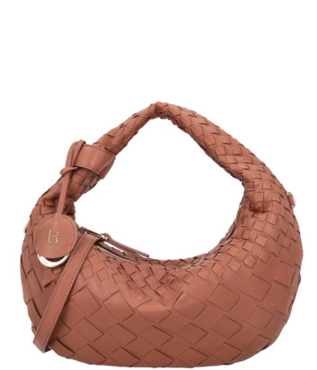 Мини-сумочка из кожи TOSCA BLU Milano TS2613B42 с плетеным дизайном коричневая