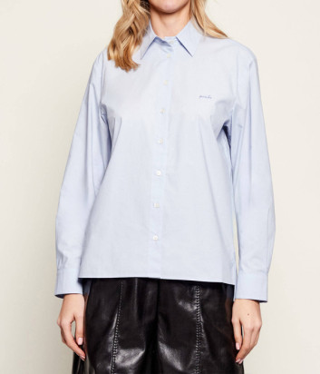 Хлопковая рубашка PINKO 106248 A32L свободного кроя голубая