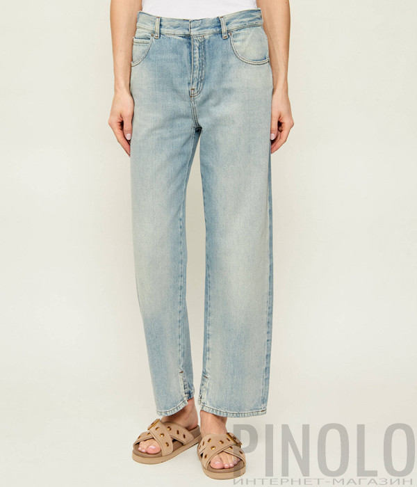 Джинсы с разрезом PINKO 104600 A379 голубые