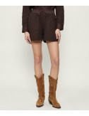Шорти з вишивкою PINKO 106223 A35P коричневі