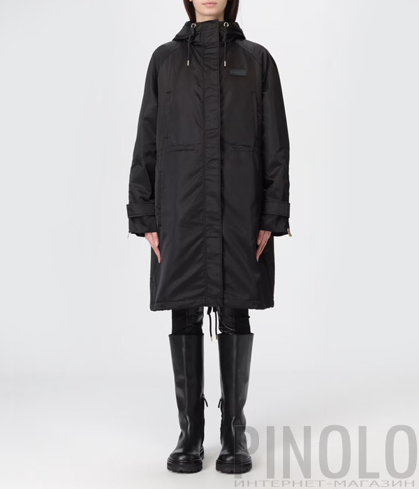 Довга утеплена куртка PINKO 106015 A2ZA чорна