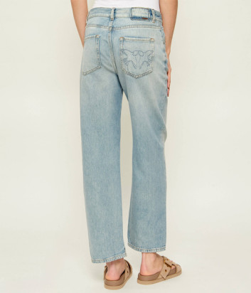 Джинсы с разрезом PINKO 104600 A379 голубые