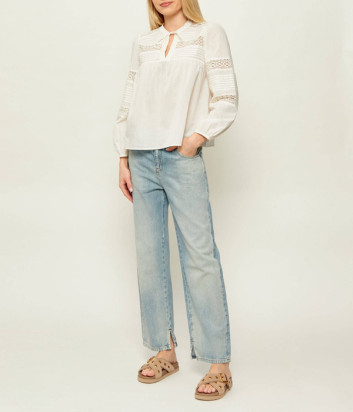 Джинсы с разрезом PINKO 104600 A379 голубые