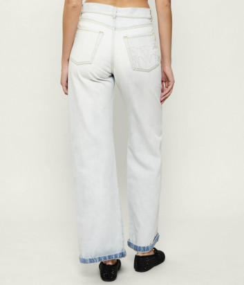 Джинсы широкого кроя PINKO 106383 A34X голубые