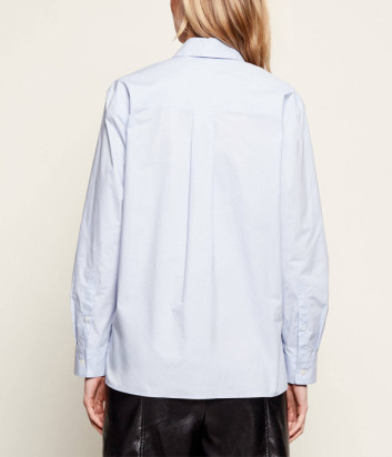 Хлопковая рубашка PINKO 106248 A32L свободного кроя голубая
