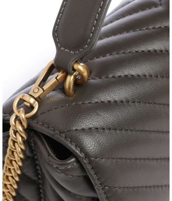 Сумка в стеганной коже PINKO Love Lady Puff Mini 100044 A0GK темно-коричневая