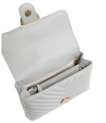 Сумка в стеганной коже PINKO Love Lady Puff Mini 100044 A0GK жемчужно-серая