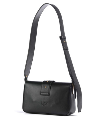 Кожаная сумка PINKO Love One Mini Slouchy 104340 с золотистой фурнитурой черная