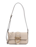 Шкіряна сумка PINKO Love One Mini Slouchy 104340 із золотистою фурнітурою бежева