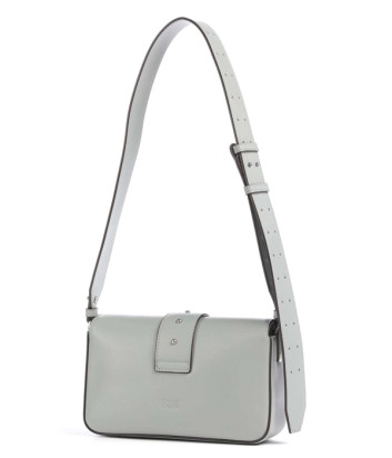 Кожаная сумка PINKO Love One Mini Slouchy 104340 с серебристой фурнитурой серая