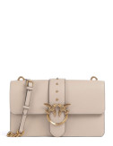 Сумка через плечо PINKO Love One Classic 105857 A0F1 с золотистой фурнитурой пудровая