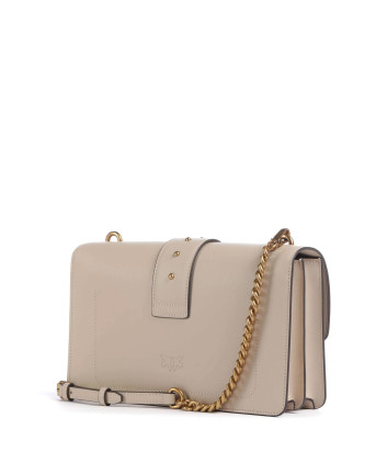 Сумка через плечо PINKO Love One Classic 105857 A0F1 с золотистой фурнитурой пудровая