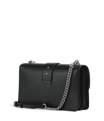 Сумка через плечо PINKO Love One Classic 105857 A0F1 с серебристой фурнитурой черная