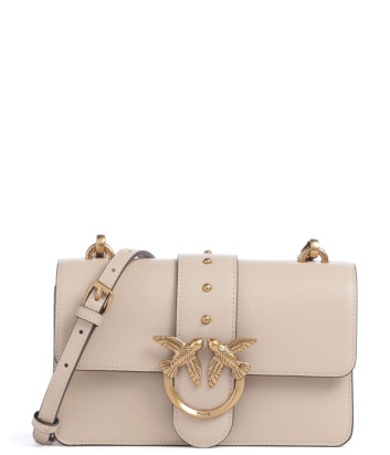 Сумка через плече PINKO Love One Mini 105856 A0F1 із золотистою фурнітурою бежева