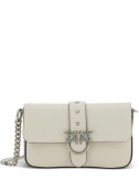 Сумка через плечо PINKO Baby Love Bag 105353 A0QO с серебристой фурнитурой белая