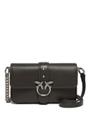 Сумка через плече PINKO Baby Love Bag 105353 A0QO із сріблястою фурнітурою коричнева
