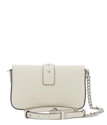 Сумка через плечо PINKO Baby Love Bag 105353 A0QO с серебристой фурнитурой белая