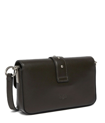 Сумка через плечо PINKO Baby Love Bag 105353 A0QO с серебристой фурнитурой коричневая