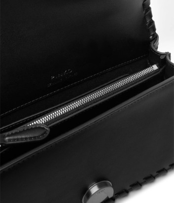 Кожаная сумка через плечо PINKO Love One Mini 100059 A2OR черная